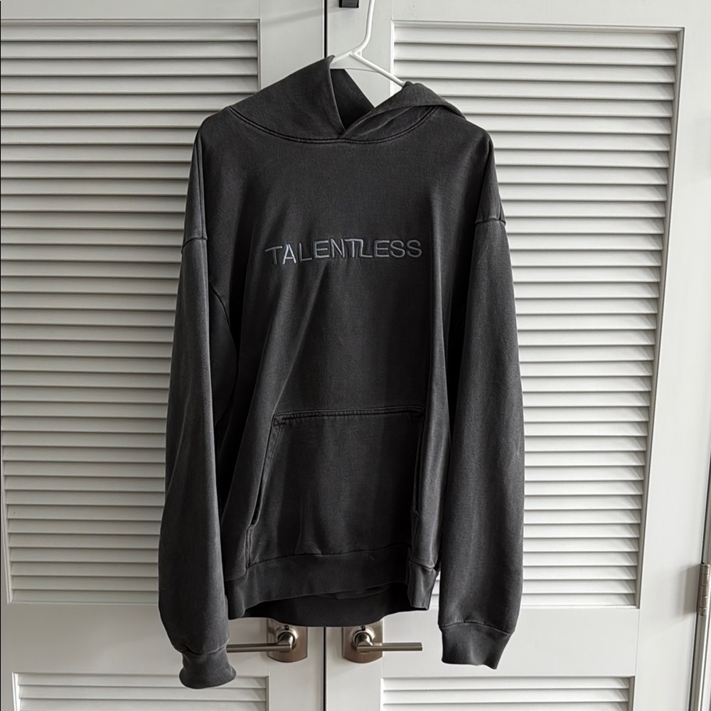 Talentless Gray Circle Logo Hoodie